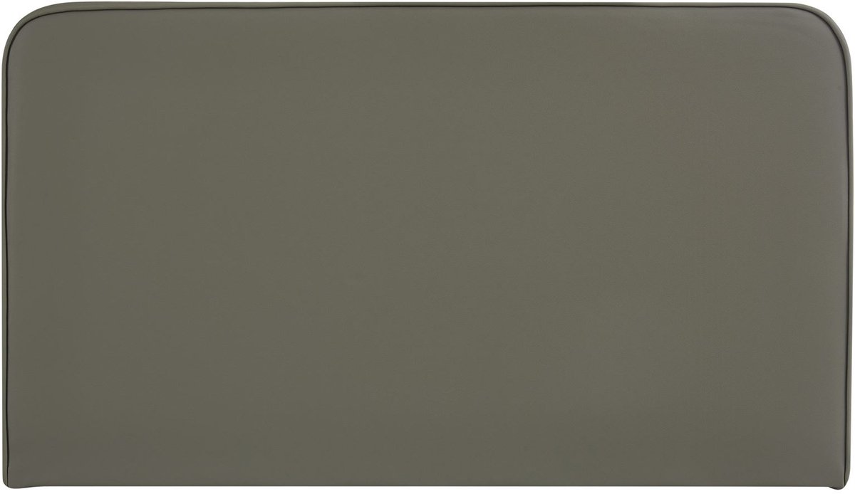 Hoofdbord NAOFE gestoffeerd met wandbevestiging grijs - bedhoofdbord 120 cm, hoofdbord met kunstlederen bekleding voor eenpersoonsbed, hoofdbord - hoofdfoto