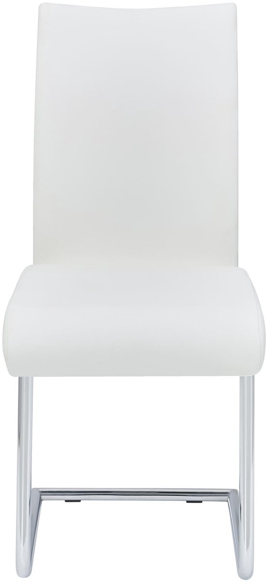 Bureaustoel ALADINO set met 4 stoelen chroom/wit