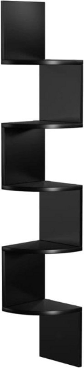 Hoekplank Kast 5 Planken – Zwart – Industrieel Design