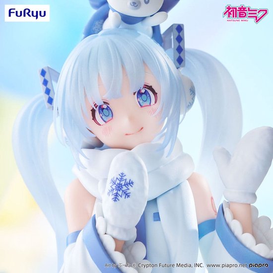 Furyu Hatsune Miku Noodle Stopper PVC Statue Snow Miku Sky Town 10th Ver. 10 cm Figurine