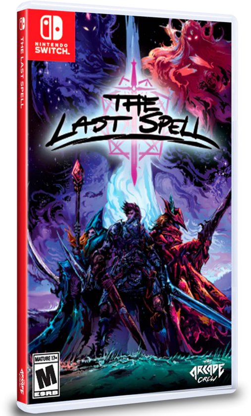 The Last Spell game cover met een zwaardvechter, tovenaar en boogschutter.