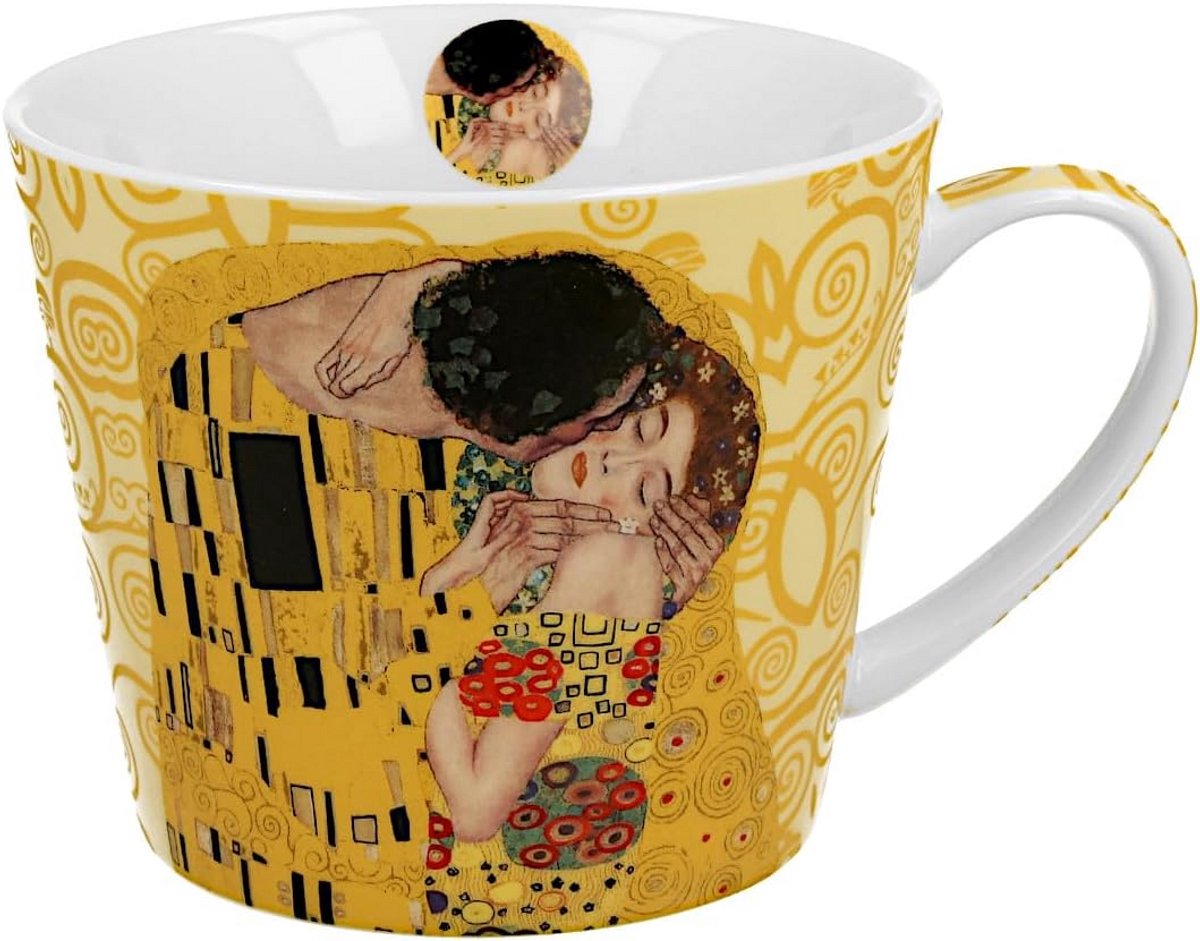 Grote Kunst Beker 600ml 'De Kus' in New Bone China Porselein