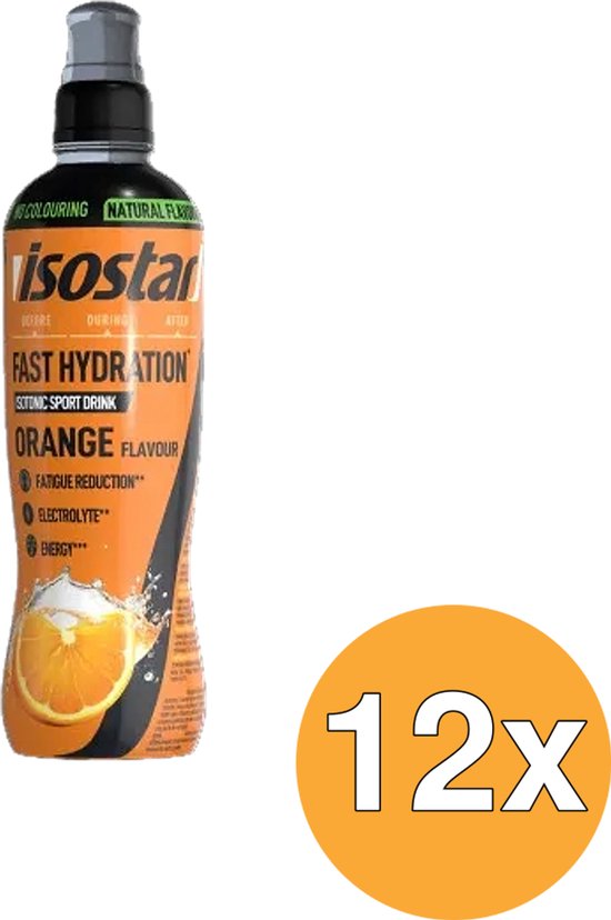 Isostar Fast Hydration orange 12x500 ml — afbeelding 3