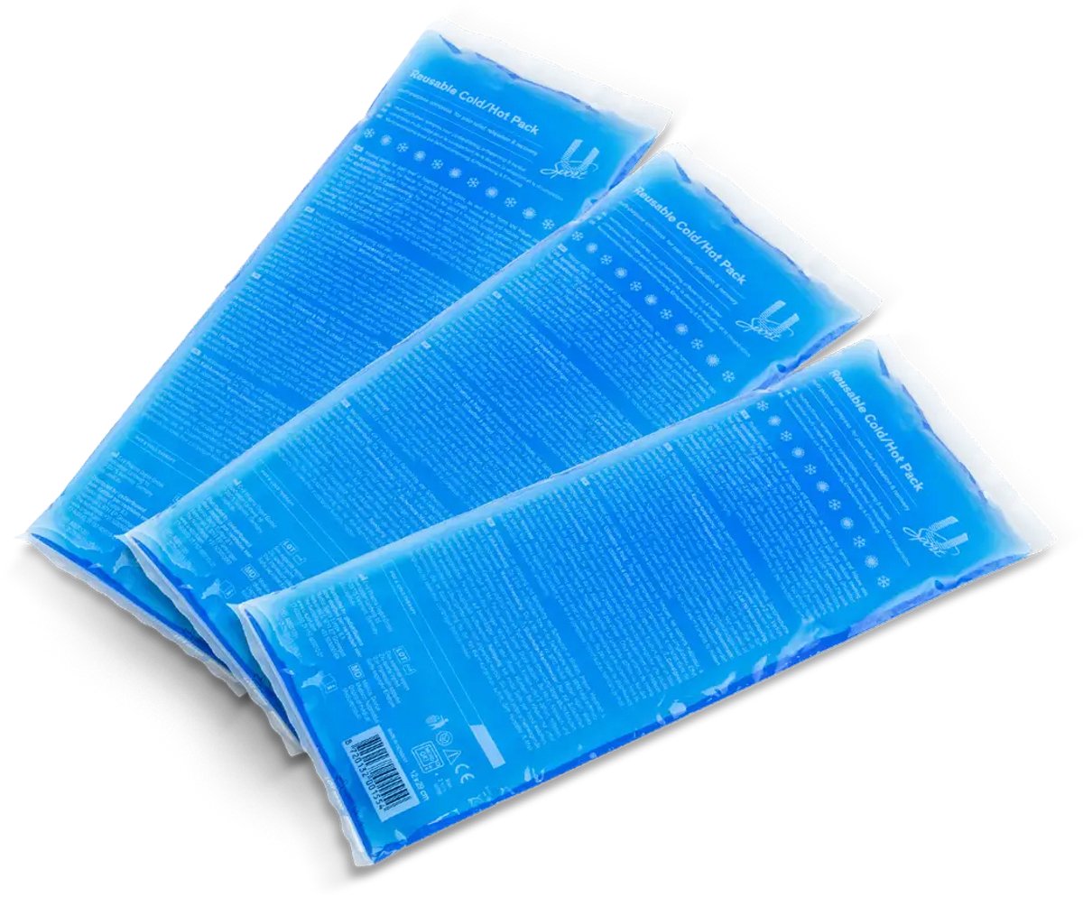 U-Sport Reusable Cold/Hot Pack - 12 x 29 cm - 3 stuks - Voordeelverpakking - Herbruikbaar Warmte/Koude Kompres