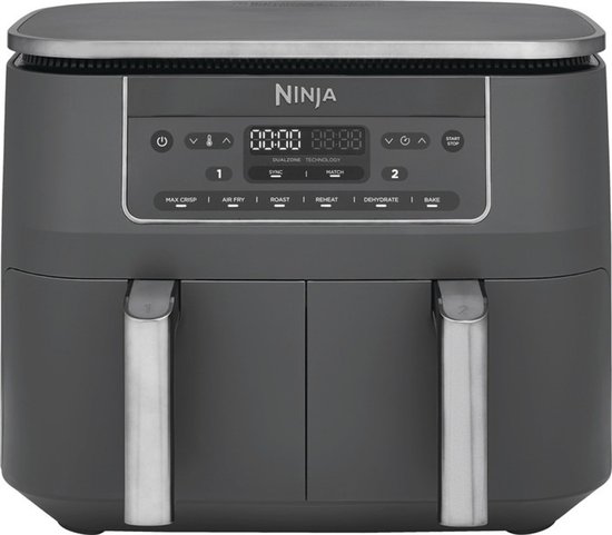 Ninja Dubbele Airfryer XXL - 7.6 L - Nieuw 2026 Model - 40 tot 240 Graden - 2470 W Vermogen - Dual Zone Technologie - DZ300EU