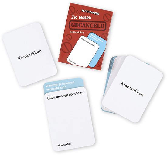 Klootzakken - Nederlands Kaartspel - Kaartspel met 2 uitbreidingen - Ik word gecanceld + eindelijk een uitbreiding