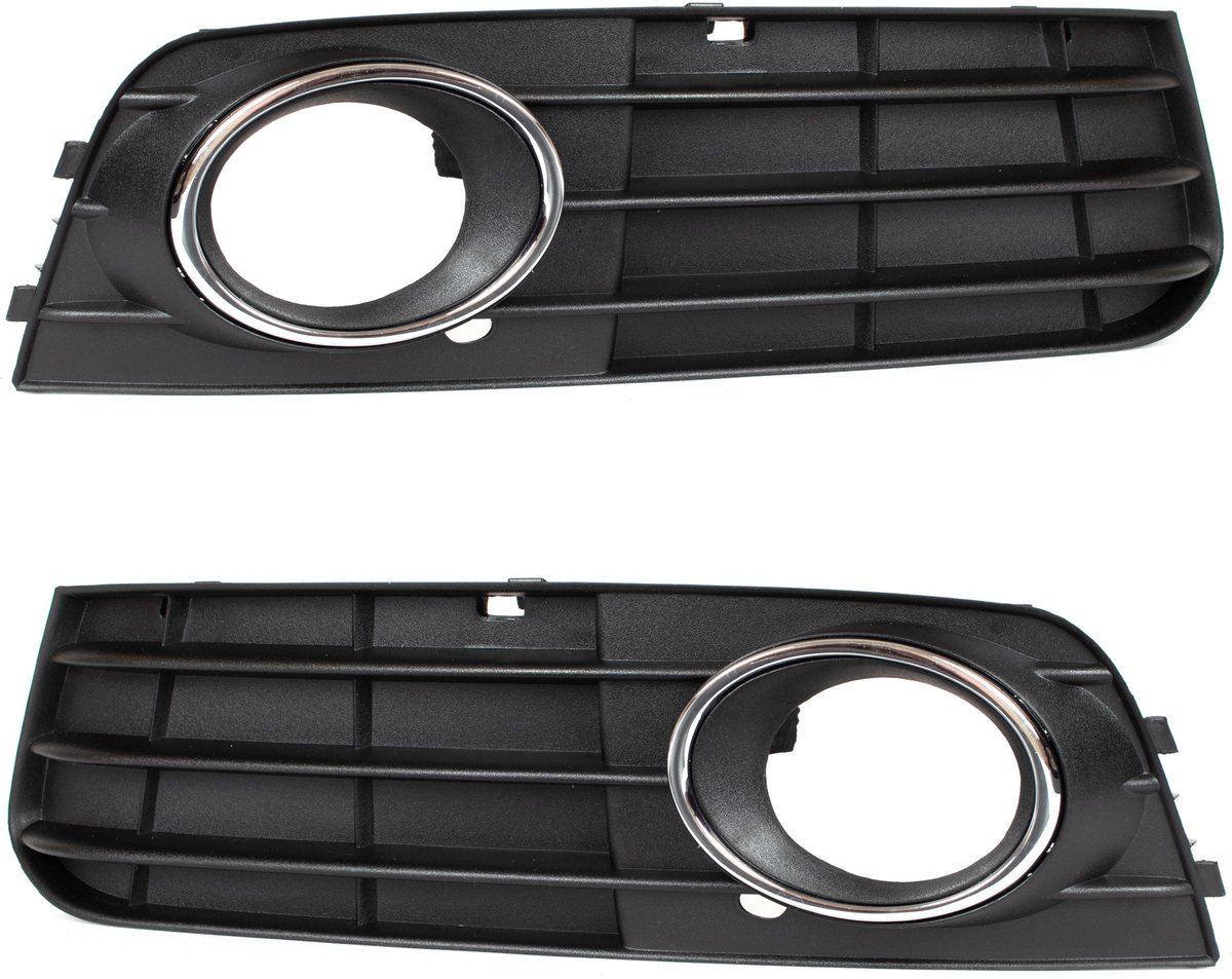 Modecar - Deurrooster - Zwart met Chroom - Voor Audi A4 B8 - Links en Rechts