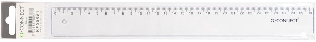 Q-CONNECT meetlat | plastic | in etui | 30 cm