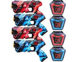 Infinity Games Studio LASER TAG Lasergame Set voor Kinderen - Voor 4 Spelers (2x 2-Speler Sets) met 4 Laserguns en 4 Slimme Vesten - Interactief Speelgoed - Binnen- en Buitenspeelgoed - Groepsspel - Perfect Cadeau voor Kinderen 6+ en Volwassenen