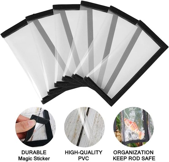 4 stuks - transparante visaashoezen - beschermhoes voor visaas - Geschikt voor vishengels en haken - ter bescherming van haken en visgerei - 20×11+18×10cm - transparant van Merkloos — afbeelding 5