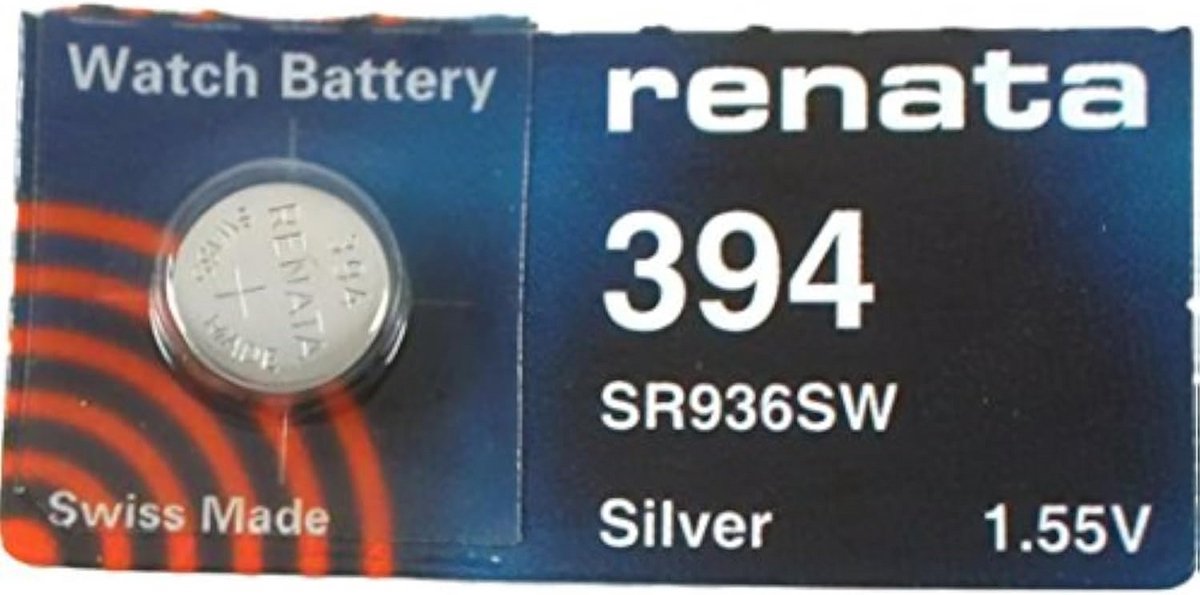 Horlogebatterij 1.55 Volt 394 - Vervangt SR936SW en Meer