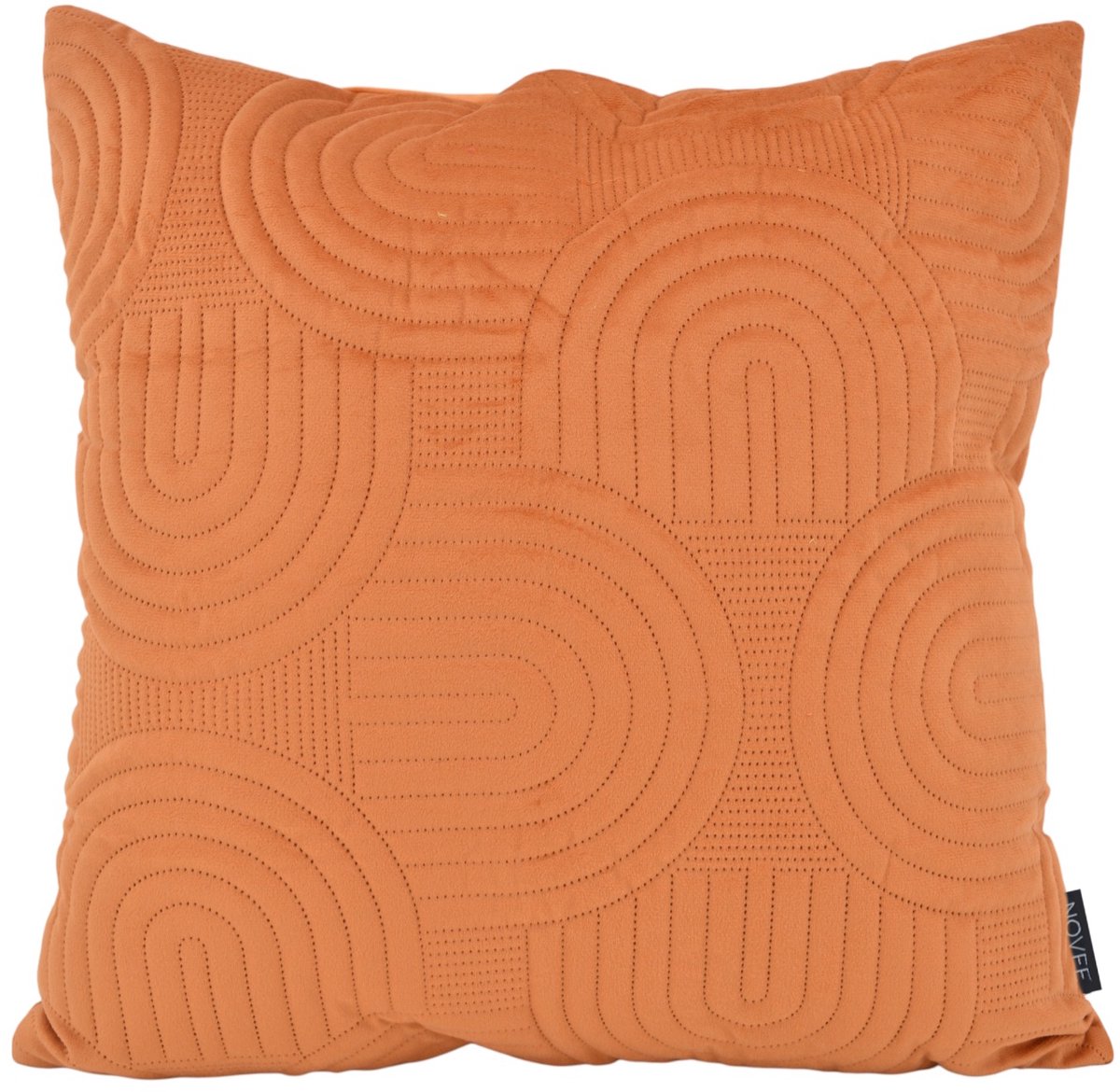 NOVÉE Abstract Velvet Terracotta Kussenhoes | 45x45 cm | Velvet/Polyester