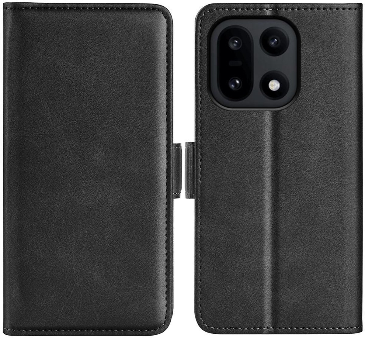 Mobigear Telefoonhoesje geschikt voor OnePlus 15 Hoesje | Mobigear Slim Magnet Bookcase Portemonnee | Pasjeshouder voor 3 Pasjes | Telefoonhoesje voor Pinpas / OV Kaart / Rijbewijs - Zwart