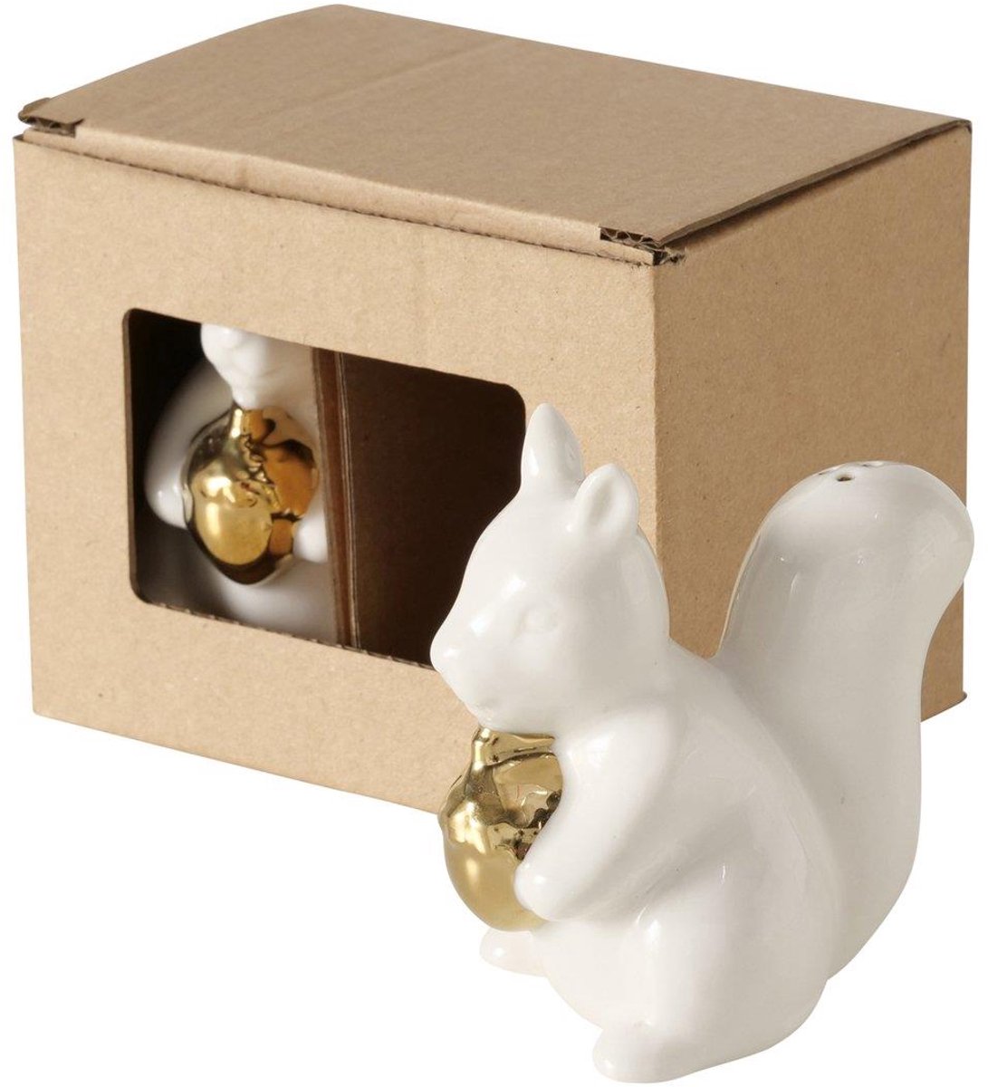 Boltze Home peper- en zoutstel speelgoed Harries 2-delig wit multicolor.