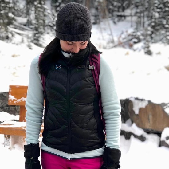 Verwarmde bodywarmer dames XXL elektrisch vest Gløde 5 warmtezones, powerbank 10.000mAh, water- en winddicht, wasbaar, 3 standen