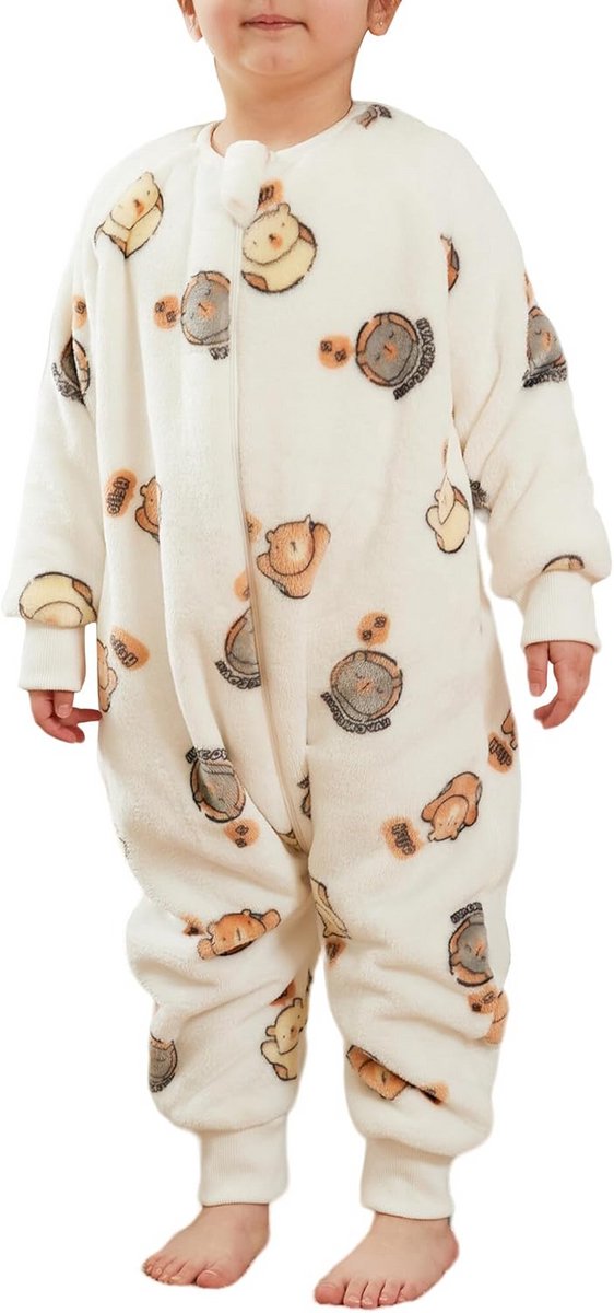 Flanellen Babypyjama met Voeten 3,0 TOG Slaapromper voor Kinderen - Winter Slaapoverall met Dierpatroon 70-130 cm