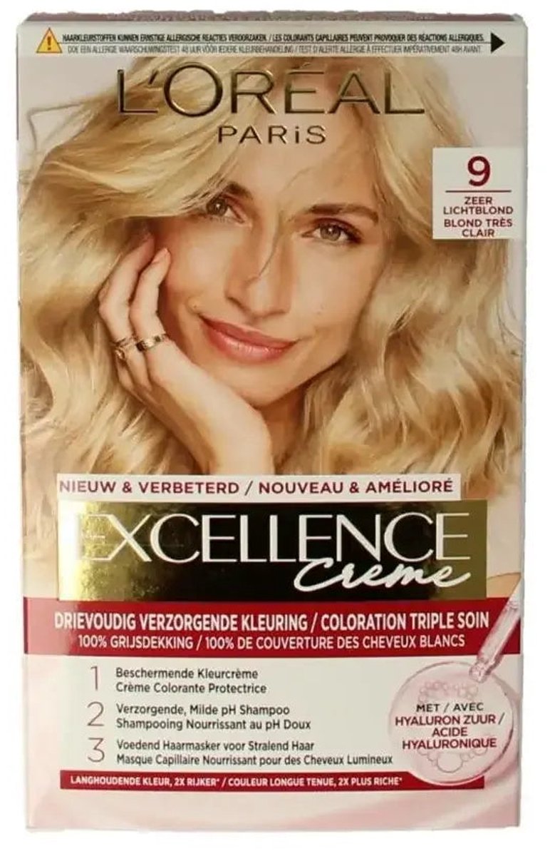 L’Oréal Paris Excellence Crème 9 Zeer Licht Blond - Haarverf