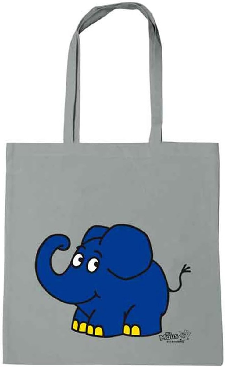 Die Sendung mit der Maus Olifant Tote Bag - Katoenen Boodschappentas met Lange Hengsels