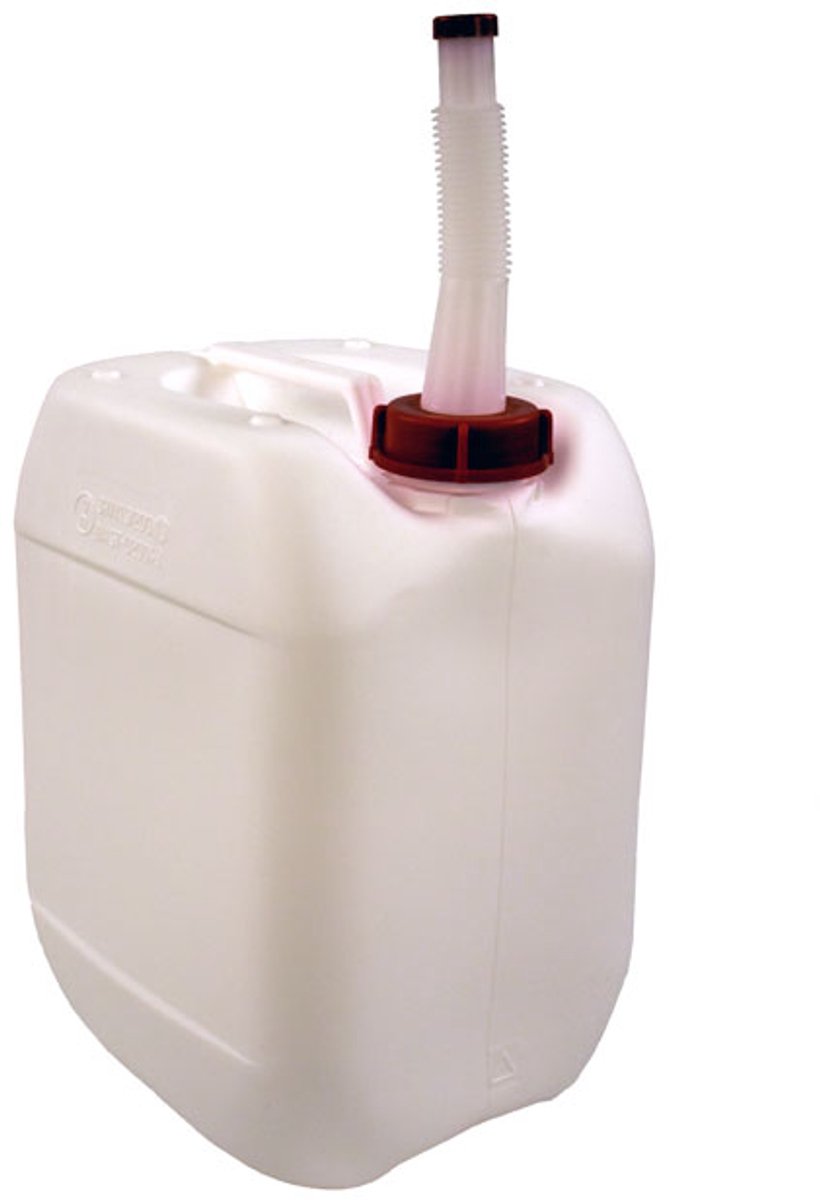 V-Part - Jerrycan met Schenktuit 5 liter - Set van 4 stuks - Wit - HDPE
