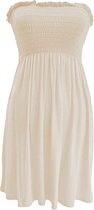 Strapless Tube Korte Jurk Zomer Casual Mini Strand Cover-up Vakantie Zon Top