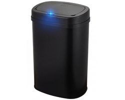 Bayt Prullenbak - Prullenbak 60 Liter - Prullenbak met Sensor - Vuilnisbak - Afvalbak - Metaal - Zwart