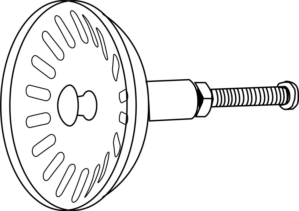 KIRCHHOFF vervang zeef, RVS, Ã˜ 81 mm, voor korfventiel Ã˜ 114 mm, met schroef