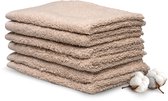 Miss Towels Hotelkwaliteit Gastendoekje Set - Camel Bruin - 6 stuks - Gastendoekjes - 100% katoen - 30x50cm - 550 gr/m2 - Made in Portugal