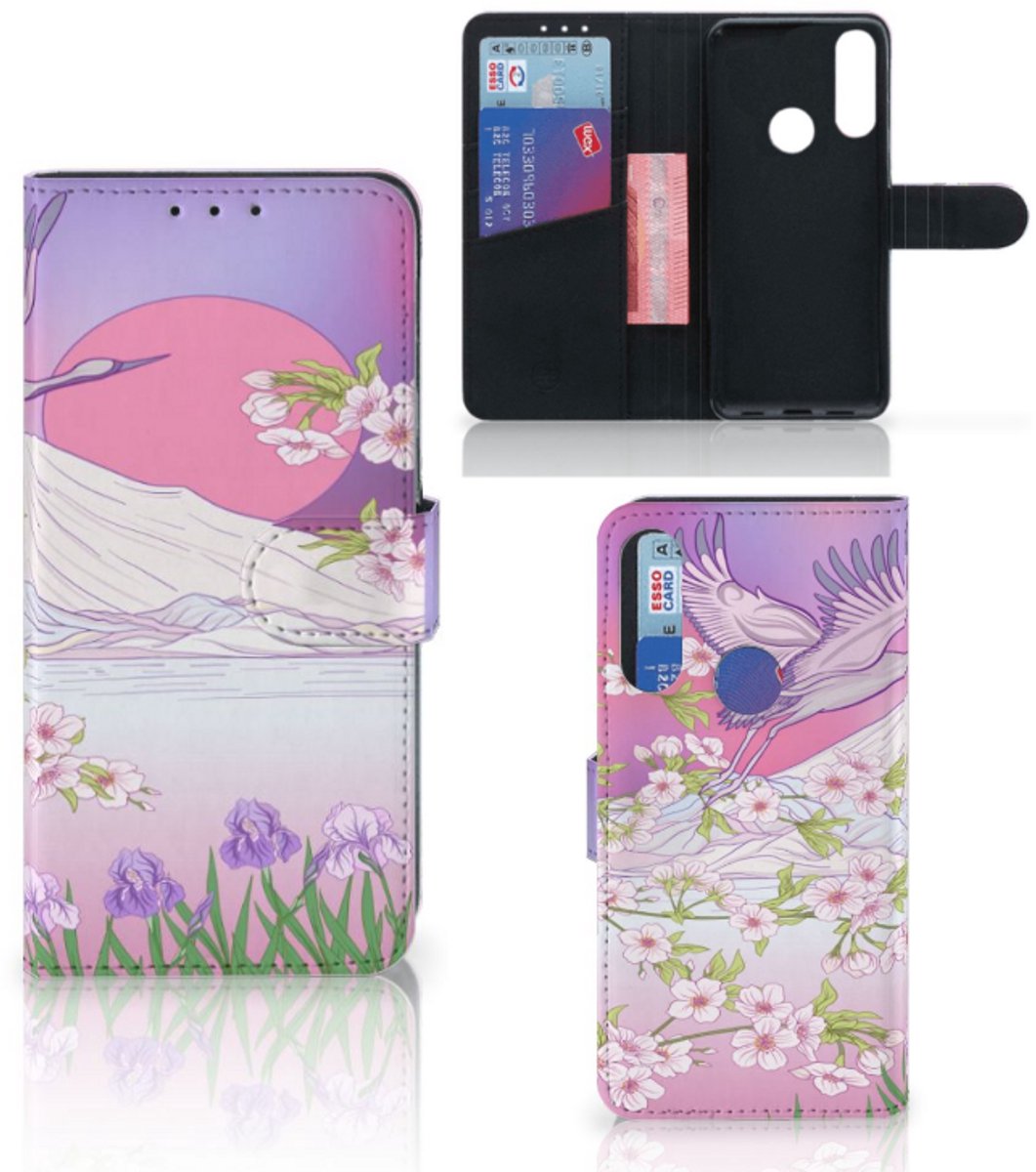 Alcatel 1S 2020 Telefoonhoesje met Pasjes Bird Flying
