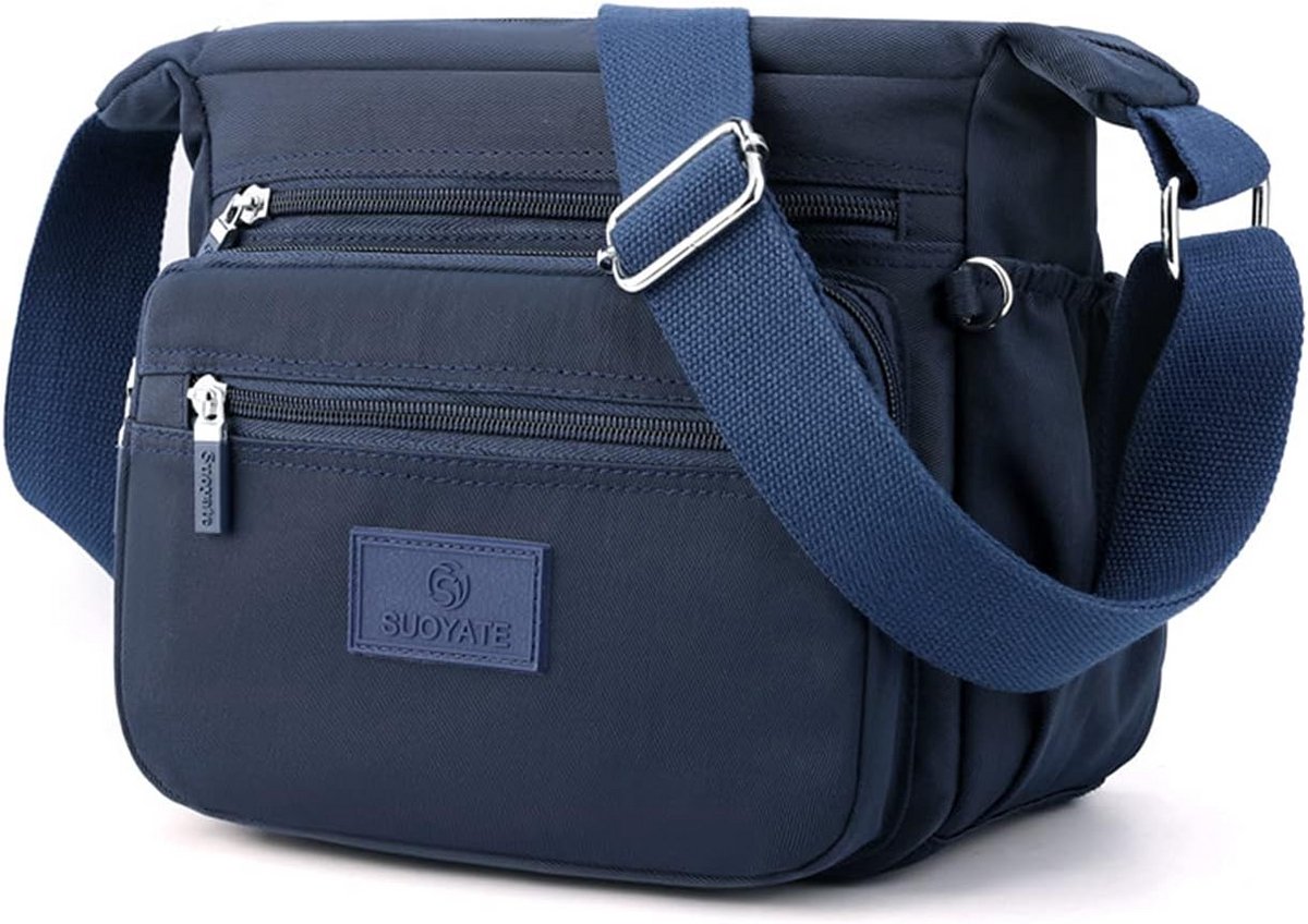 Dames Schoudertas van Nylon - Casual Handtas voor Werk, Reizen en Vrije Tijd met Meerdere Vakken