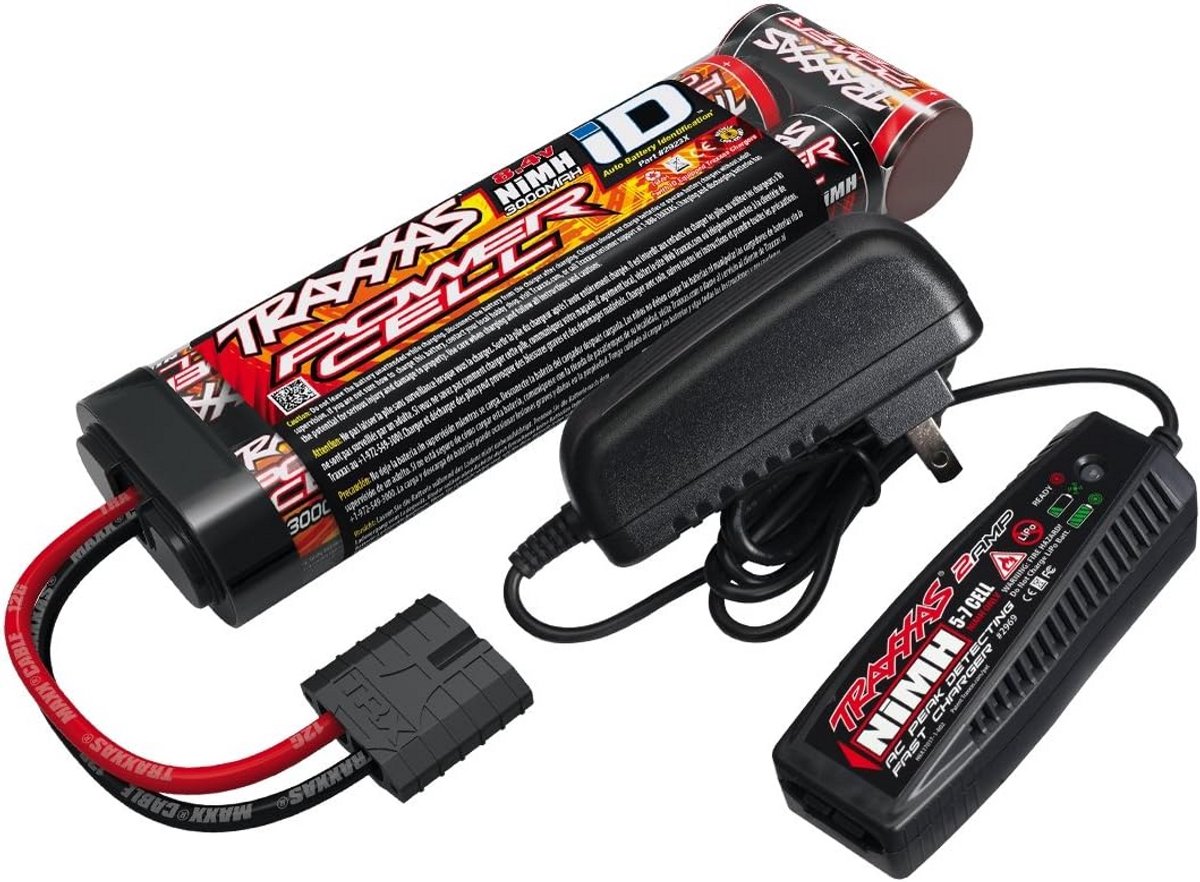 Batterij en Oplader Set met Snellader 2A en 8,4V NiMH