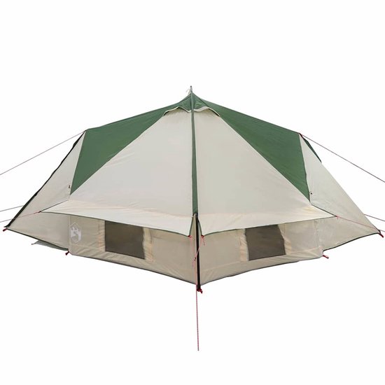 vidaXL - Teepee - Tent - voor - 4 - Personen - Groen - en - Grijs - 388 - x - 320 - x - 169 - cm van Vidaxl — afbeelding 4