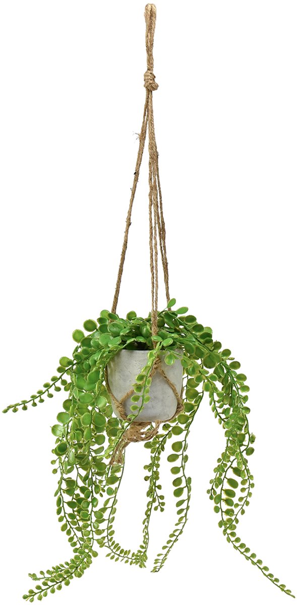 Kunstpotplanten succulente hangmand 46cm