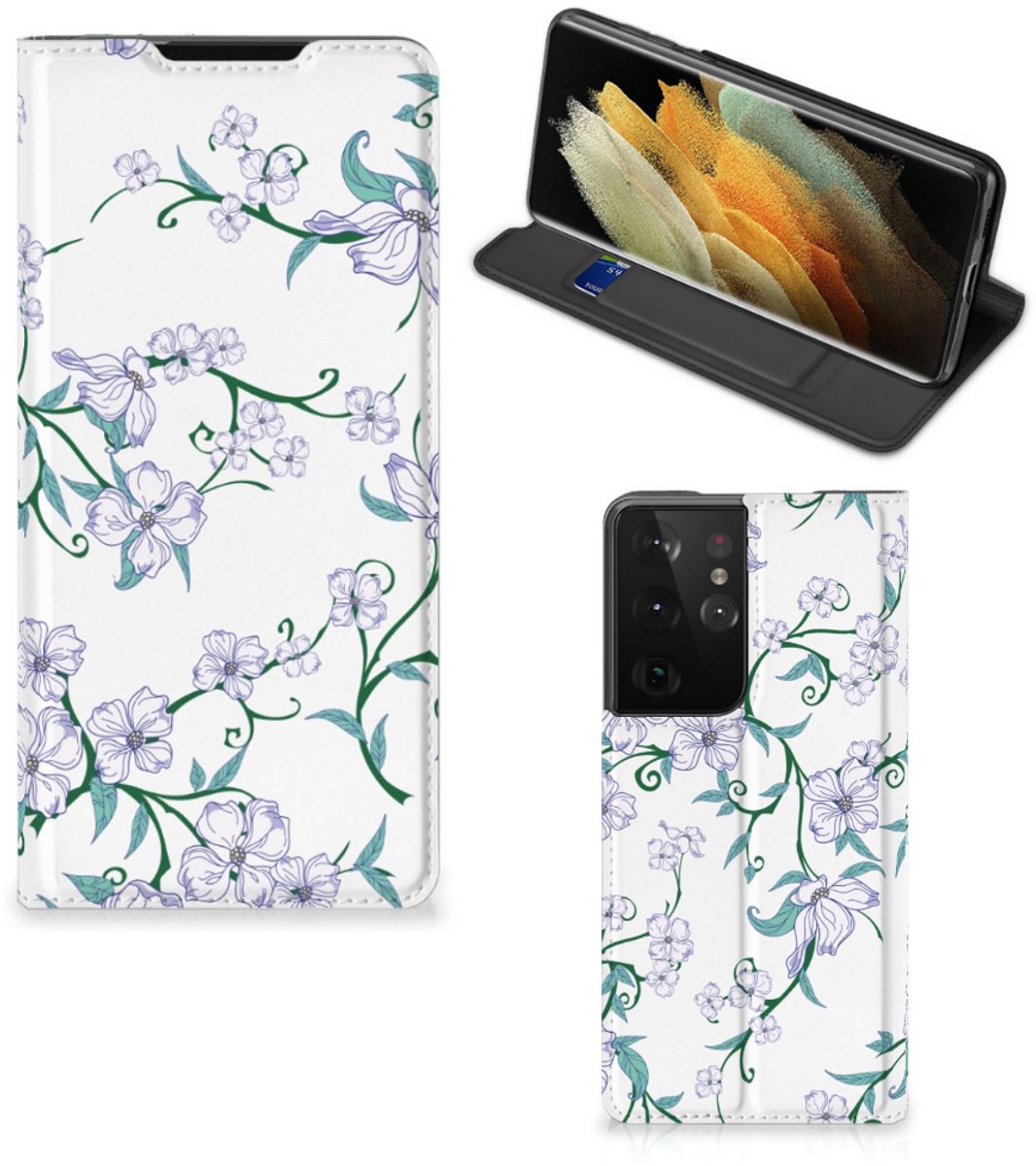 Samsung Galaxy S21 Ultra Uniek Smart Cover Blossom White
