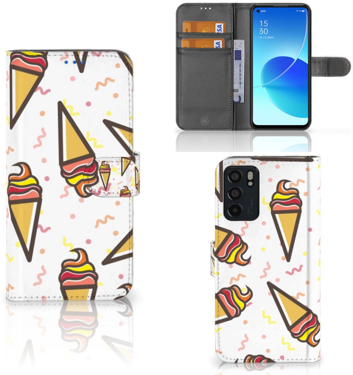 OPPO Reno6 5G Book Cover Icecream