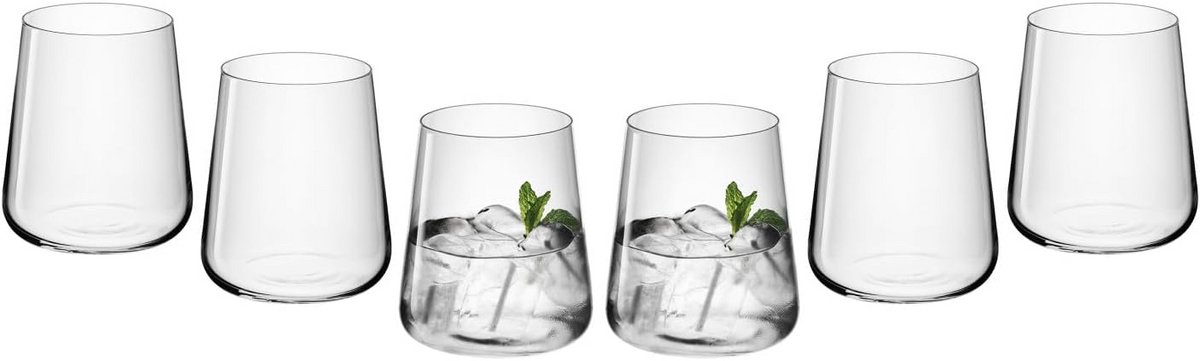 Set van 6 Drinkglazen 430 ml - Vaatwasmachinebestendig Water- en Cocktailglazen