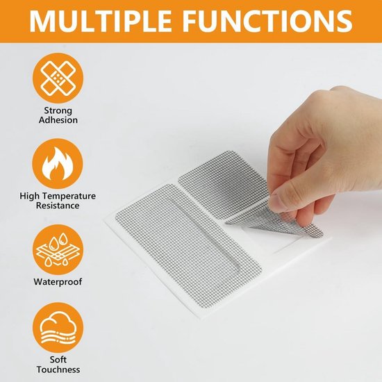 Reparatieset voor Vliegengaas - 36 Stuks Zelfklevende Glasvezel voor Insectenbescherming van Merkloos — afbeelding 5