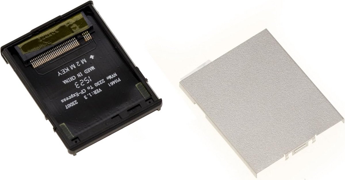 Adapter voor M2 NVMe 2230 SSD als vervanging voor CF Express Type B in camera