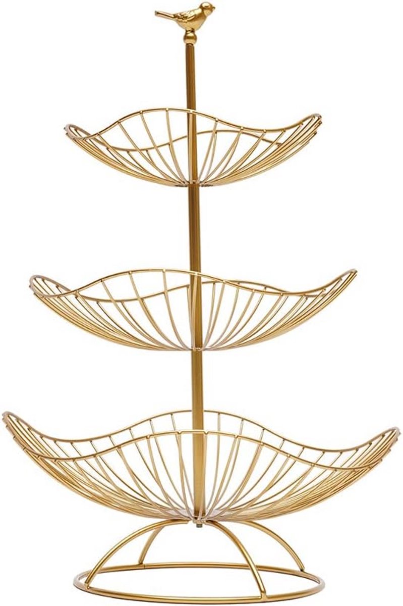 3 Etages Fruitmand metaal - Decoratieve Fruitschaal en Groentemand