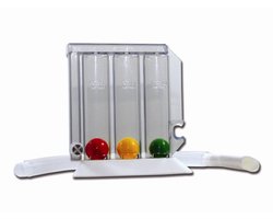 MEDINET Respiprogram Incentive Spirometer - Ademhalingstrainer met 3 Ballen voor Diepe Inademing - Longrevalidatie, Postoperatieve Zorg & Ademhalingsoefeningen - Medisch Hulpmiddel