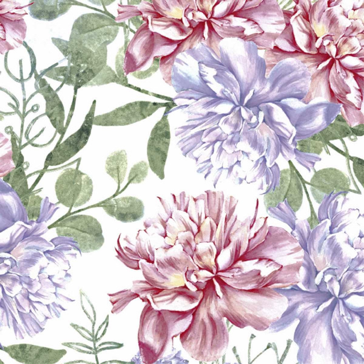 P+D Lunch servetten - Pastel flowers