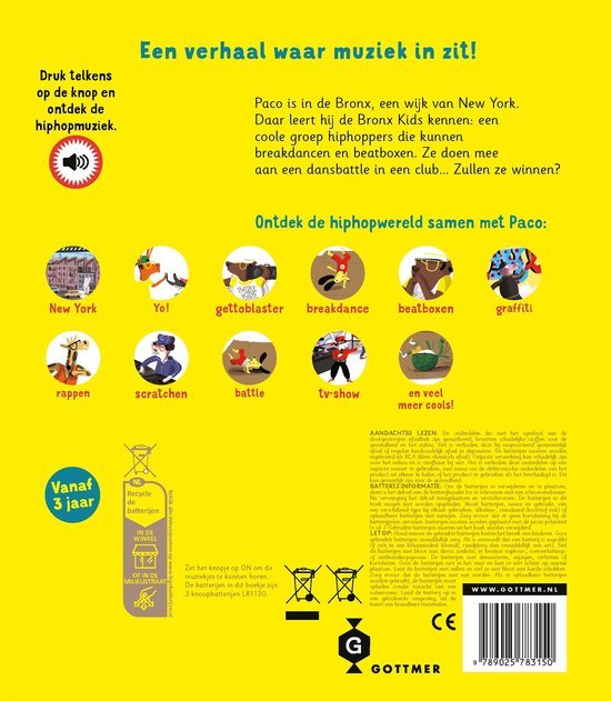 Grijze batterijen in de doos, met een pictogram van een batterij en de tekst 'VERVANG DOOR: 3x LR1130 knoopbatterijen'.