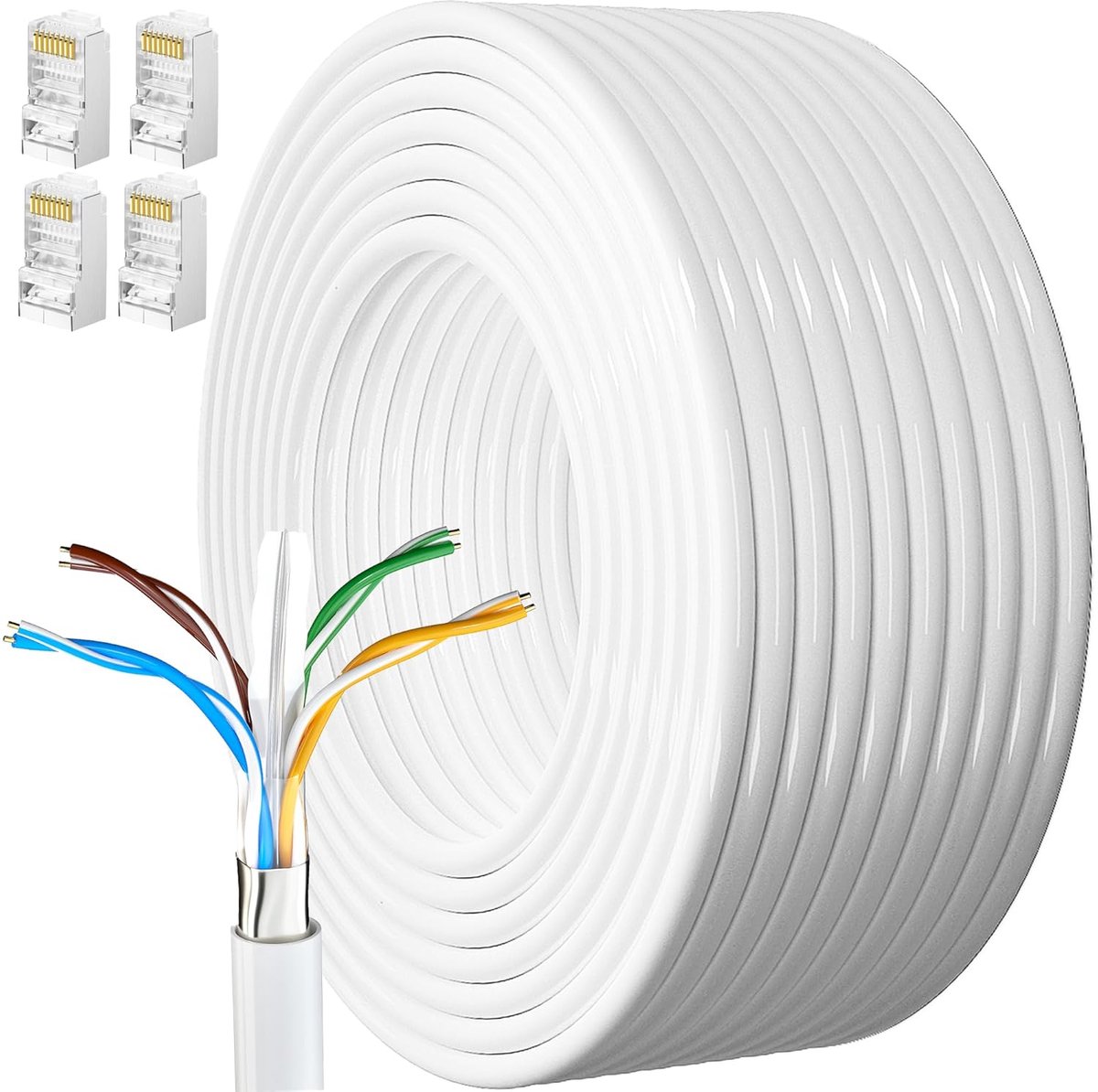 Lange FTP Cat 6 Netwerkkabel 15 Meter Buiten Gebruik - Sterk en Weerbestendig
