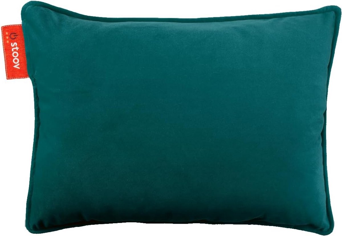 Draadloos verwarmingskussen met infraroodtechnologie - Stijlvol en energiezuinig - 45 x 60 cm - Petrol Green