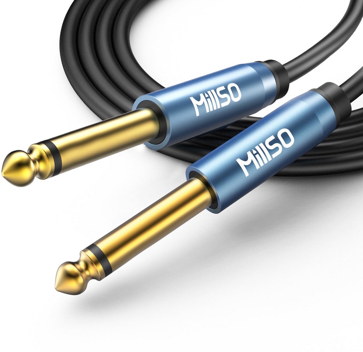 3 meter 6,35 mm instrumentenkabel voor gitaar en audio-apparaten
