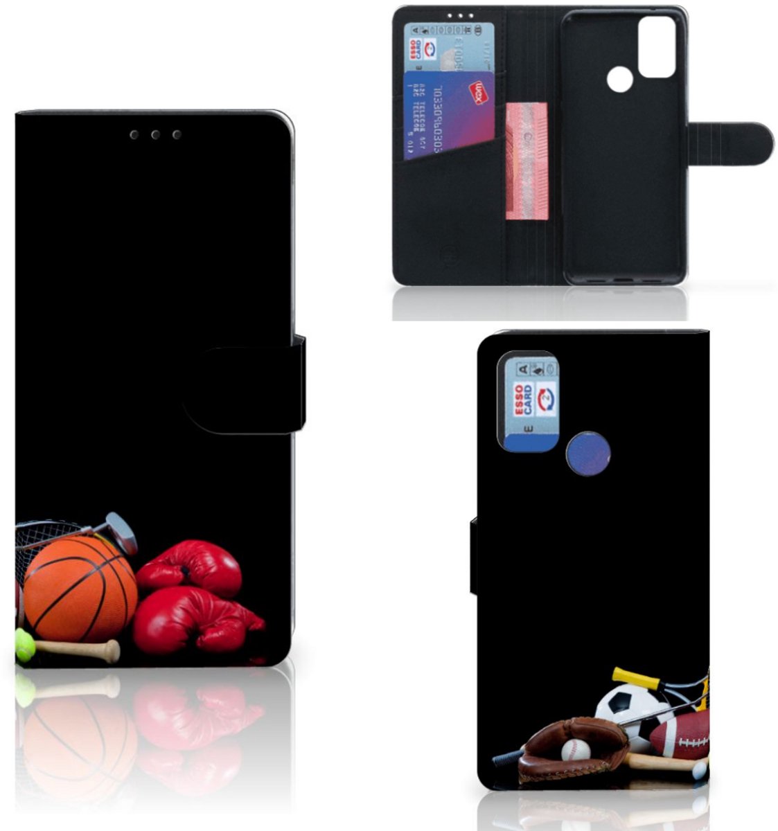 Alcatel 1S (2021) Wallet Case met Pasjes Sports