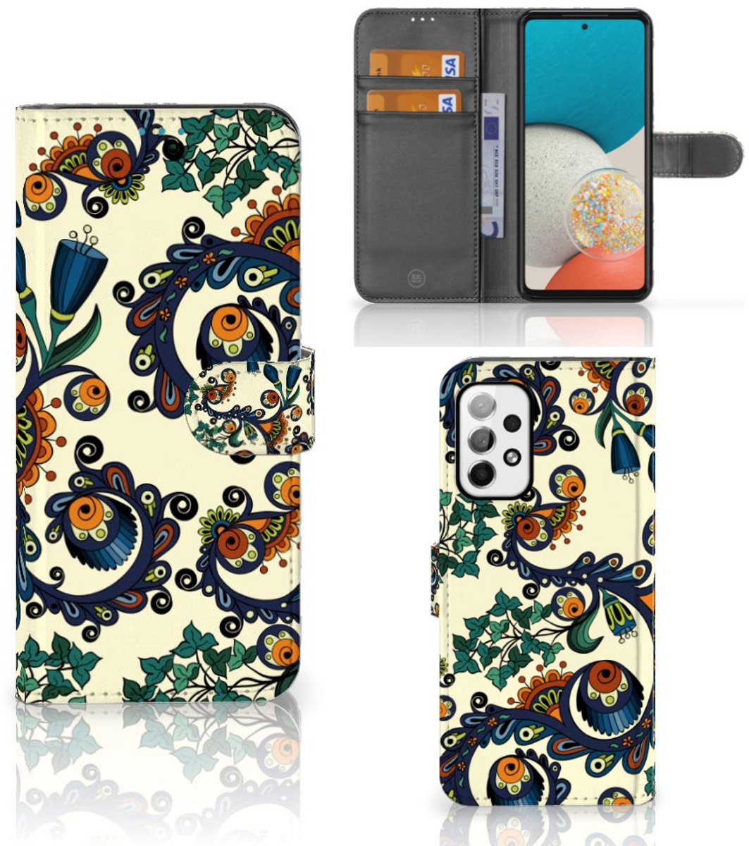 Wallet Case Samsung Galaxy A73 5G Barok Flower