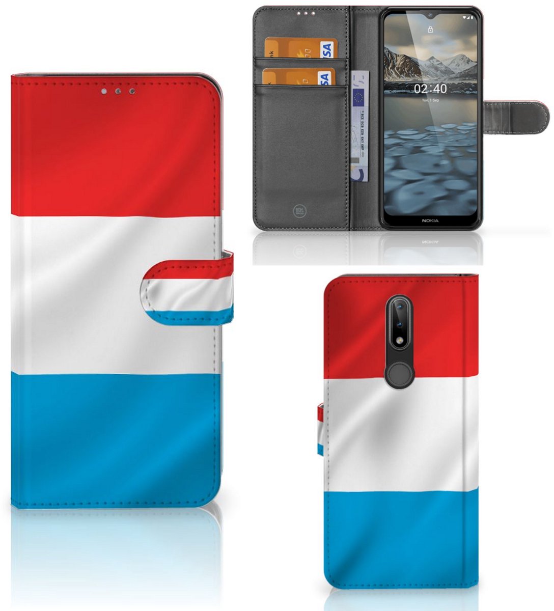 Nokia 2.4 Bookstyle Case Luxemburg