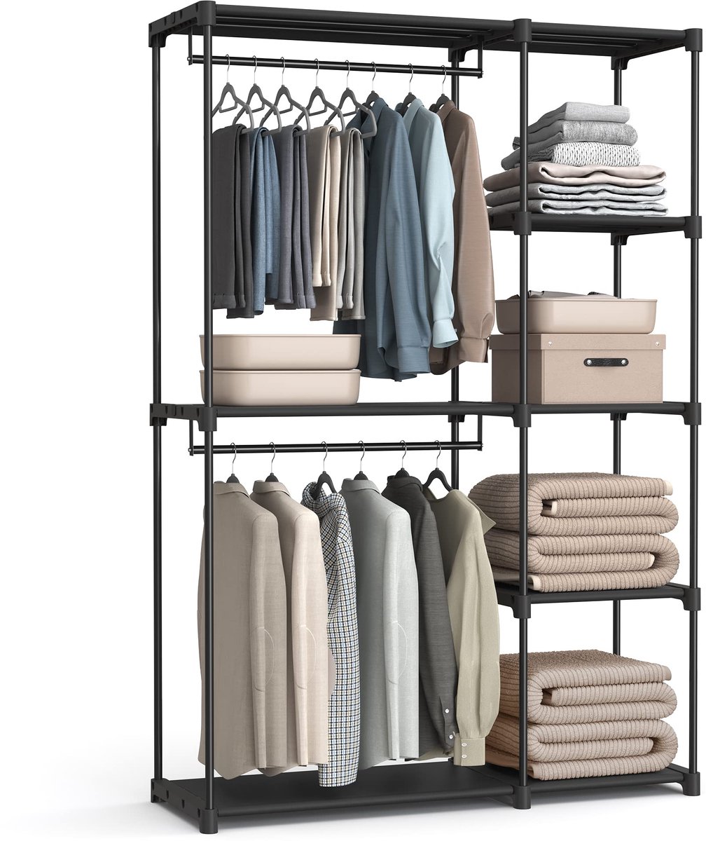 Open Kleiderschrank - Veelzijdig en Robuust - 124 x 43 x 182 cm