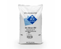 De Bron Veevoederzout 25 kg | zuiver natriumchloride per zak