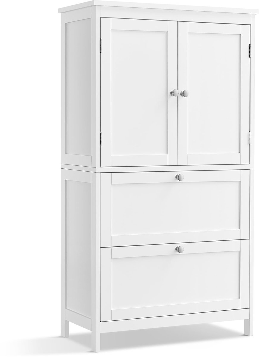 Badezimmerschrank - Met 2 Deuren en 2 Schubladen - 30 x 60 x 110 cm
